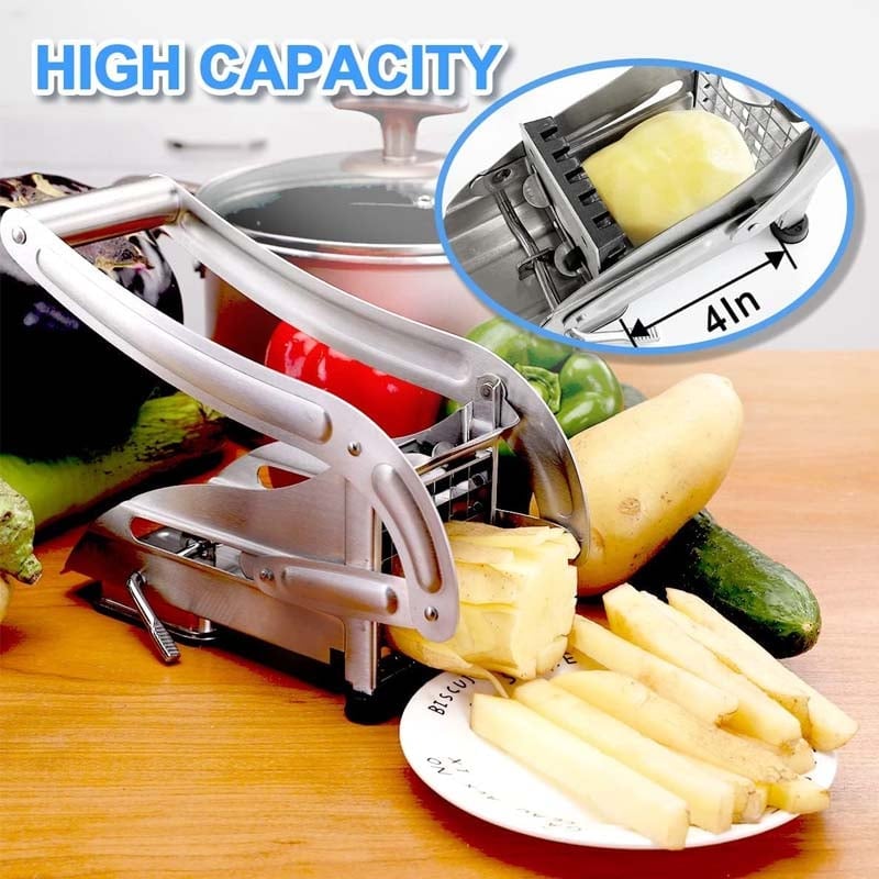 Stainless Steel French Fry Cutter with Changeable Cutting Grids