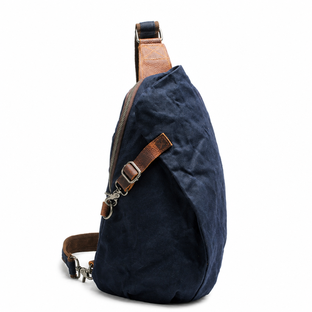 Water-Resistant Waxed Canvas Anti-Theft Crossbody Bag
