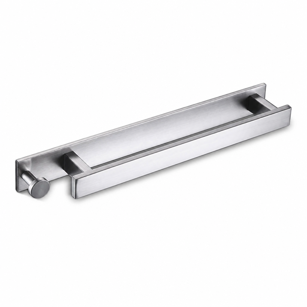 No-Drill Space-Saving Stainless Steel Towel Rack