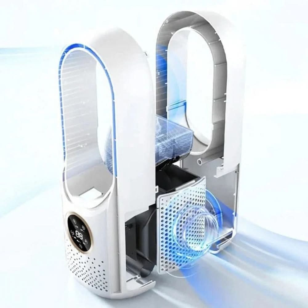Bladeless Personal Desk Fan – Quiet Air Circulator for Home Office