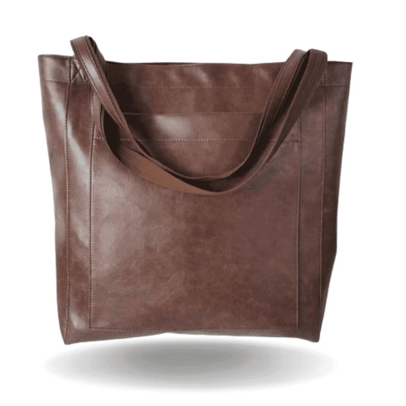 Vintage Leather Tote Bag for Laptops and Daily Activities