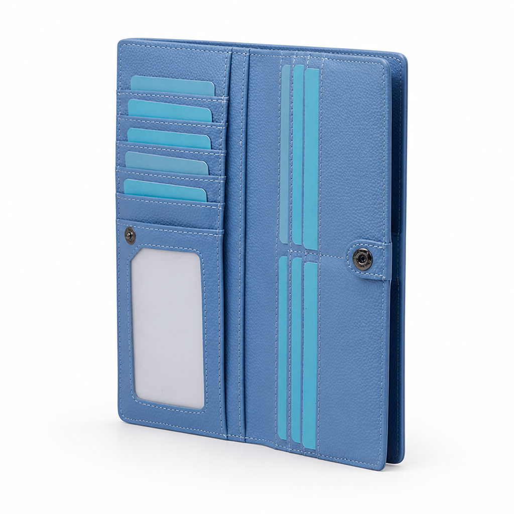 RFID-Blocking Ultra-Thin Leather Card Wallet