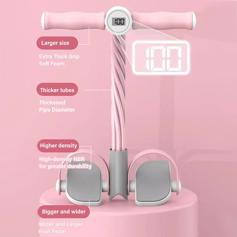 Full-Body Workout Resistance Trainer with Foot Pedals