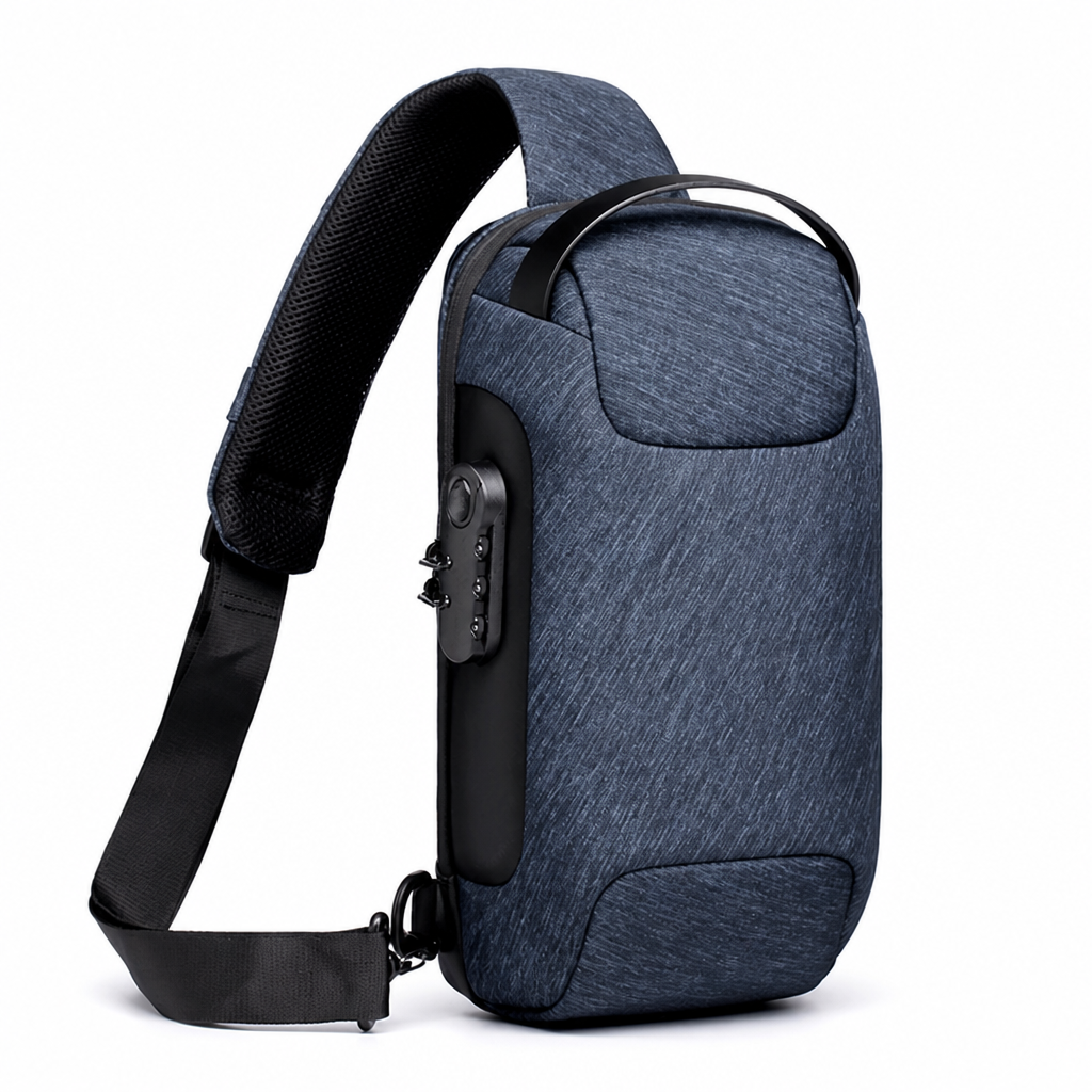 Anti-Theft Locking Sling Bag (USB Charging Port)