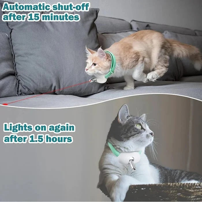 Adjustable Automatic Laser Collar for Cats – Available in Green or Pink