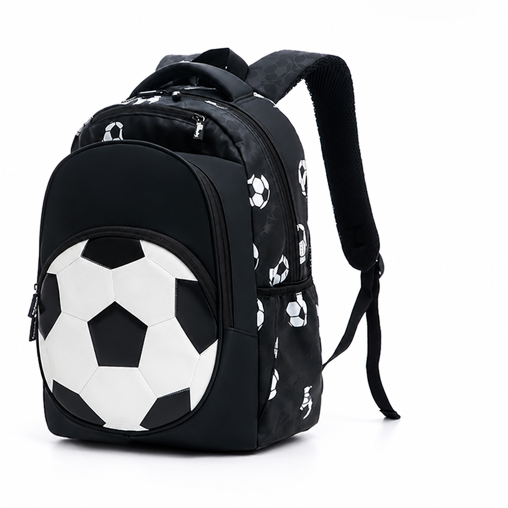 Thick Durable Football-Print Sports Backpack