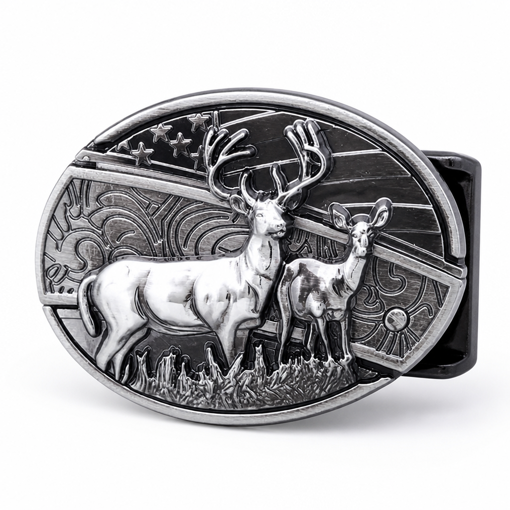 Zinc Alloy Hidden Knife Belt Buckle (Fits 1.5-Inch Belts)