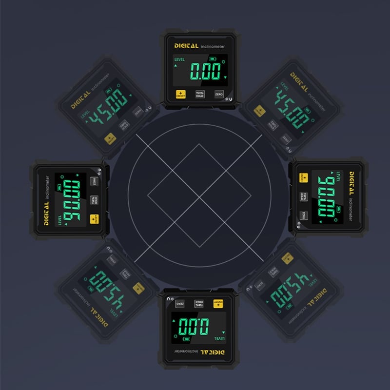 Magnetic Base Digital Angle Finder – 360° Accurate Measurement