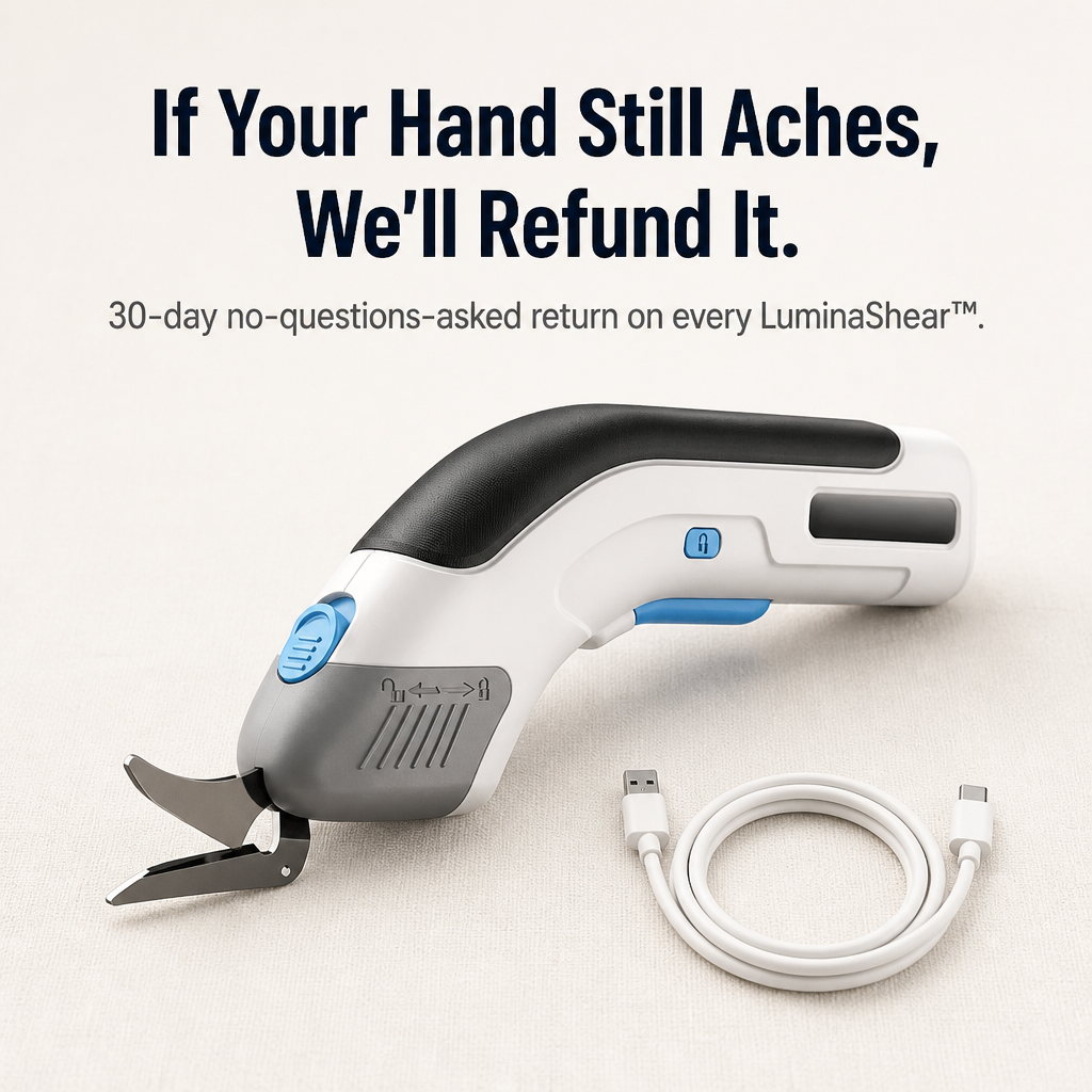 LuminaShear™ — Slice Through Fabric, Leather & Cardboard Without Straining Your Hands