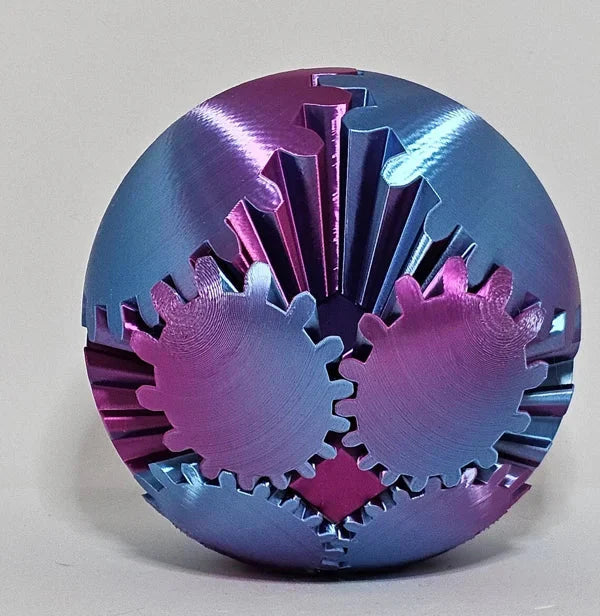 Fidget Ball for Stress Relief Featuring 3D Gear System