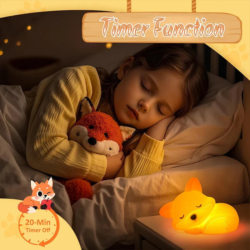 Silicone Night Lamp in Fox Shape