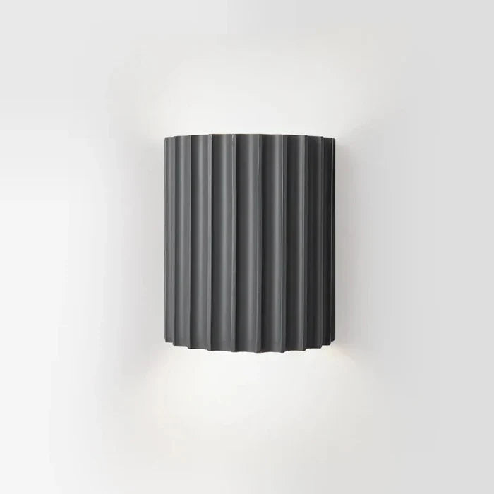 Resin Wall Light with Ribbed Shade – Modern Interior Styling