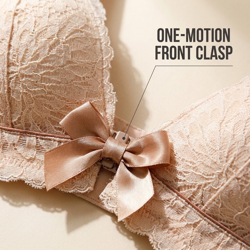 VenaraLift™ – Wireless Lifting Bra with Lace Front Closure