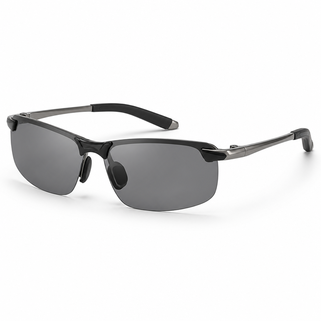 Polarized Photochromic Metal-Frame Sunglasses