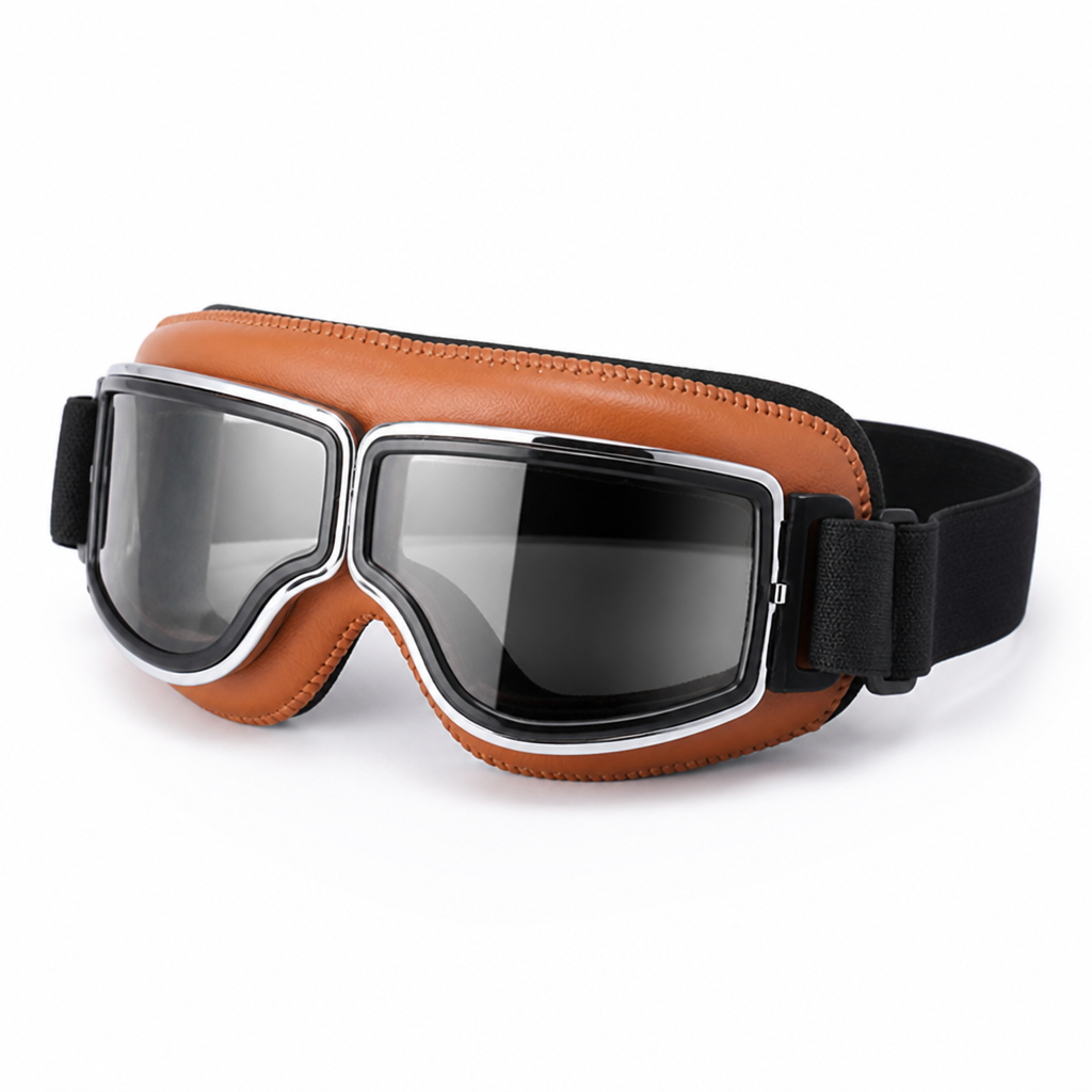 Interchangeable Lenses & Comfort-Padded Motorcycle Goggles