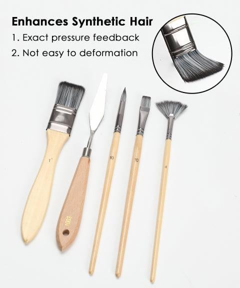7 Brush Shapes and Palette Knife – 24-Piece Makeup Brush Set with Case