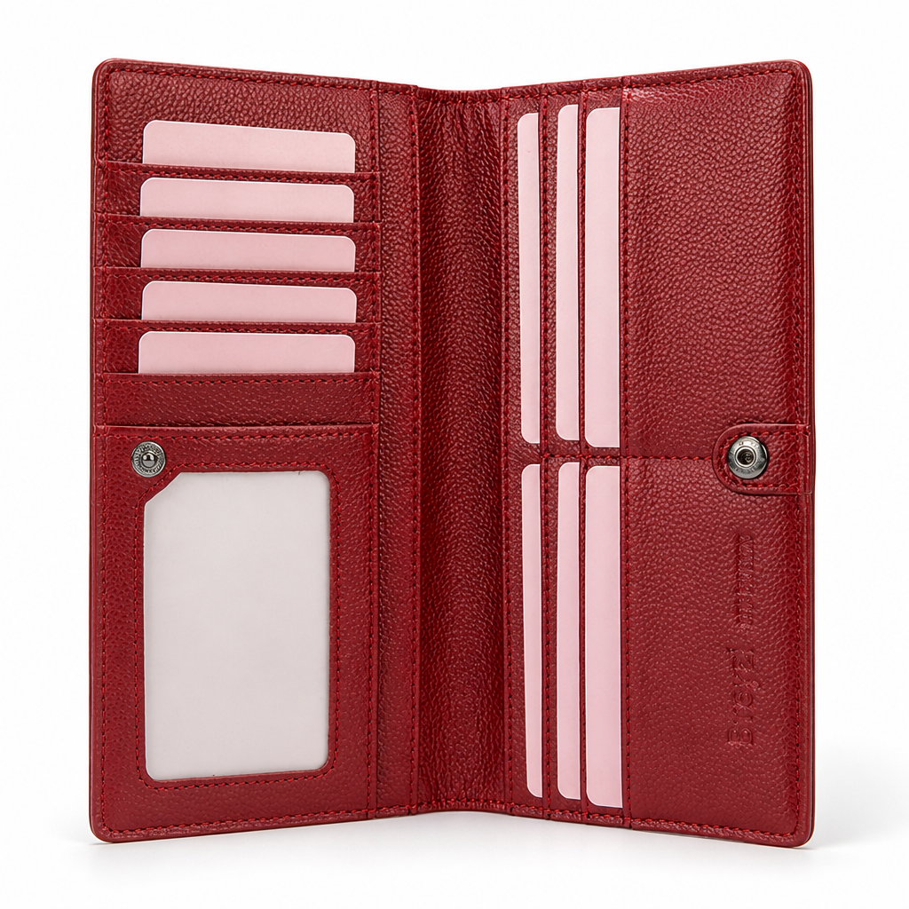 RFID-Blocking Ultra-Thin Leather Card Wallet