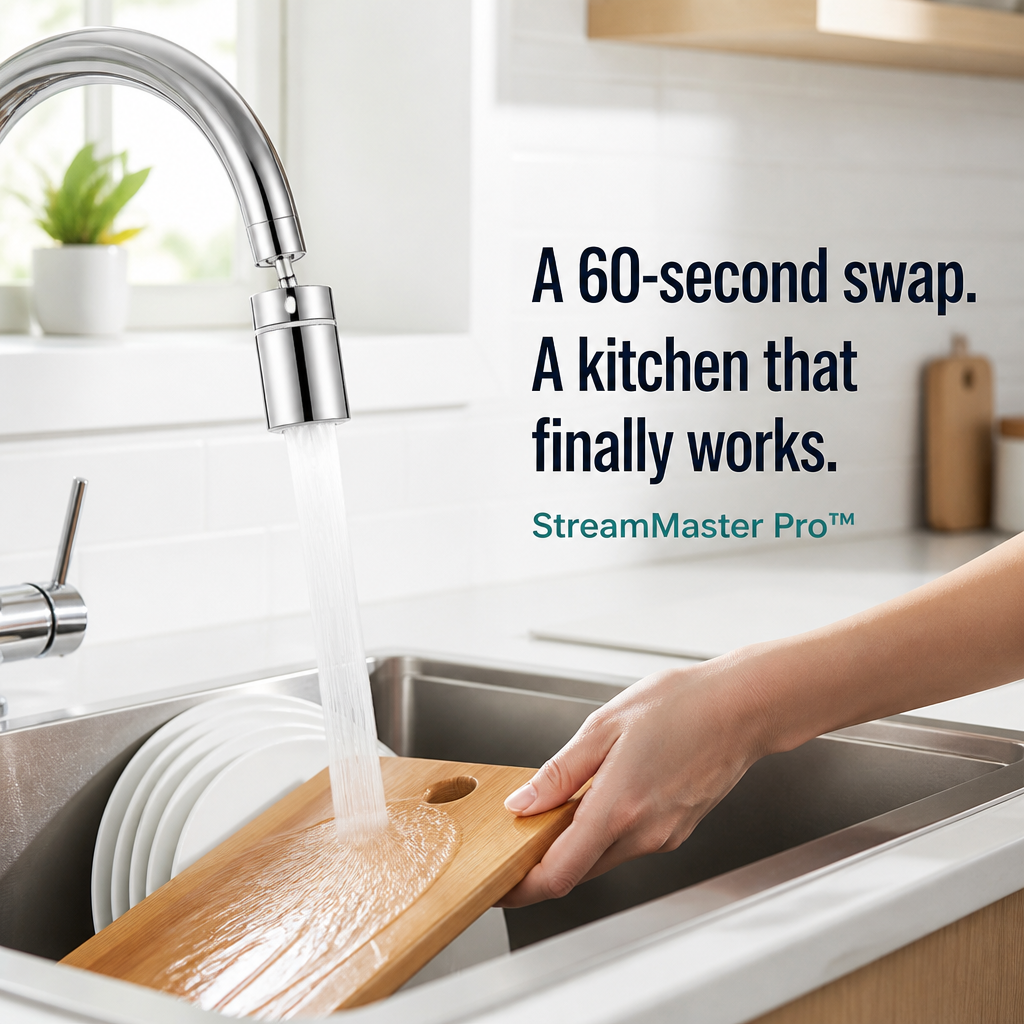 StreamMaster Pro™ — Prevent the Splash and Cover Every Corner of Your Sink