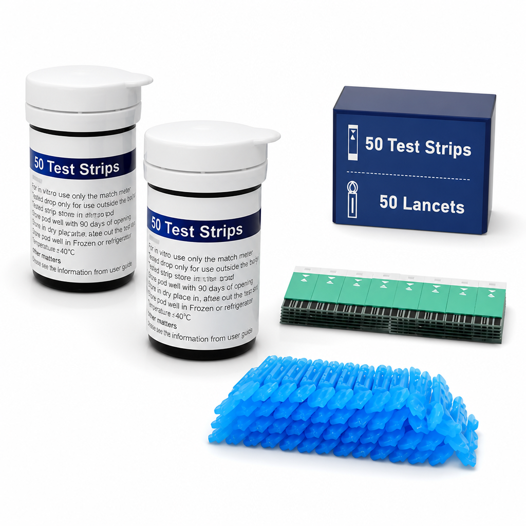 Accurate & Portable Blood Glucose Monitor Kit (50 Test Strips)