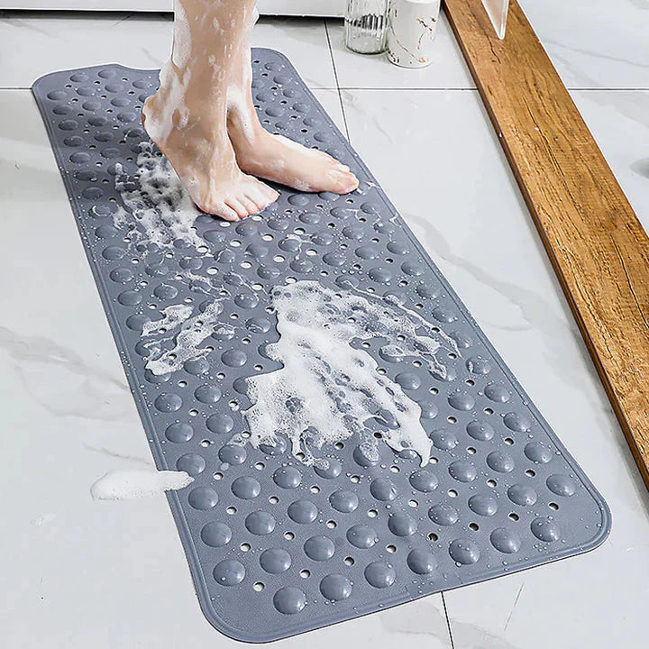 PVC Shower Mat 100 × 40 cm – Non-Slip Design with Suction Cups