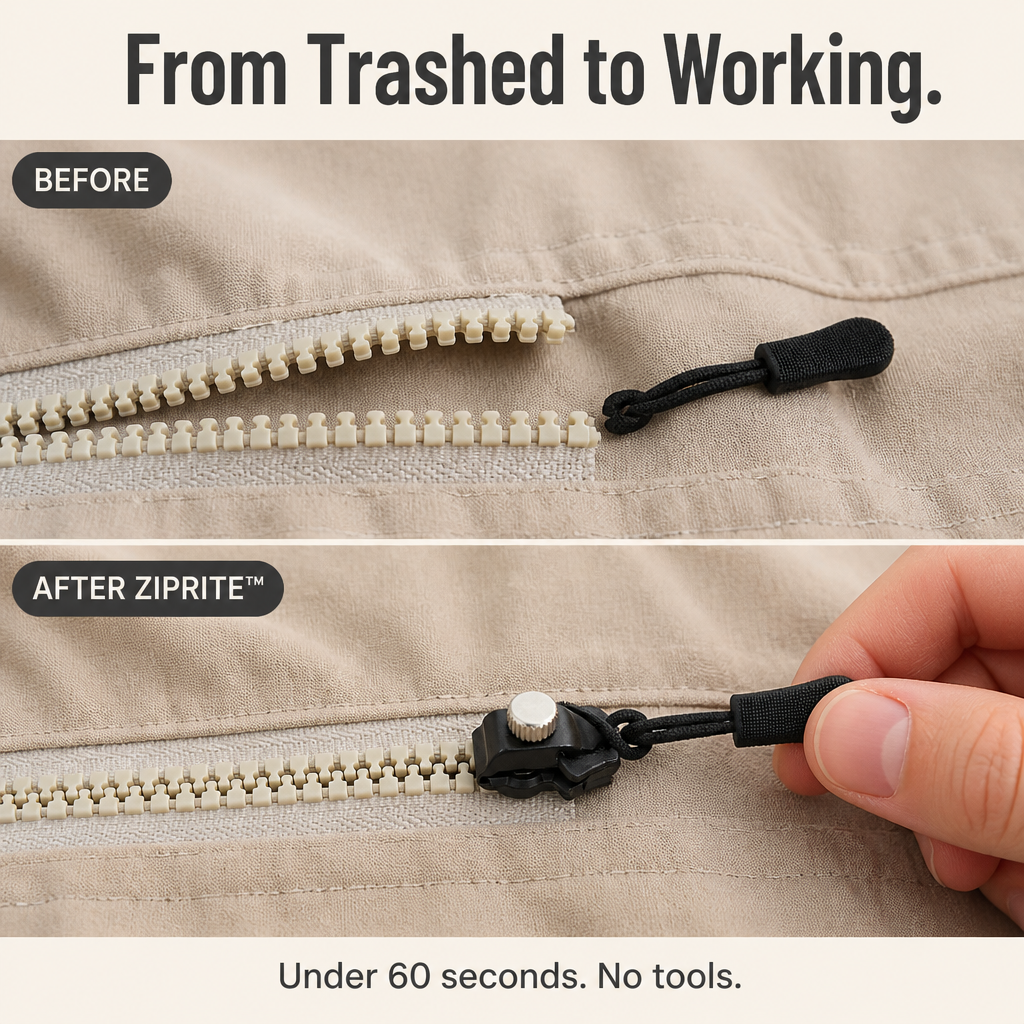 ZipRite™ — Revive Any Snapped Zipper Instantly in 10 Seconds