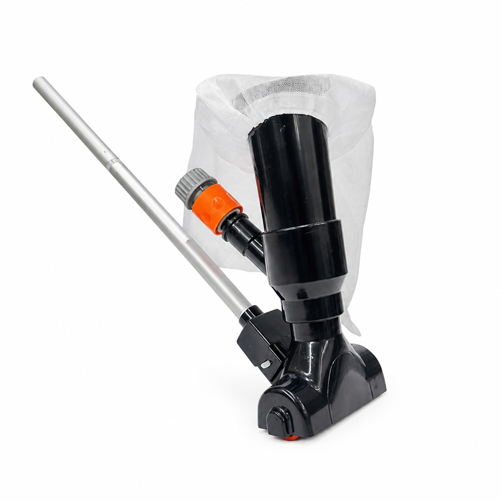 Garden Hose-Powered Venturi Pool Vacuum (5-Section Pole & Mesh Debris Bag)