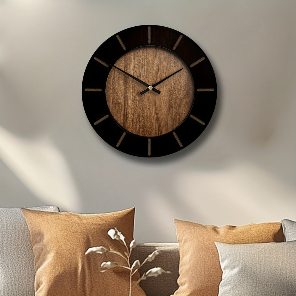 Serenity Timepiece – Quiet Wooden Wall Clock for Home Elegance