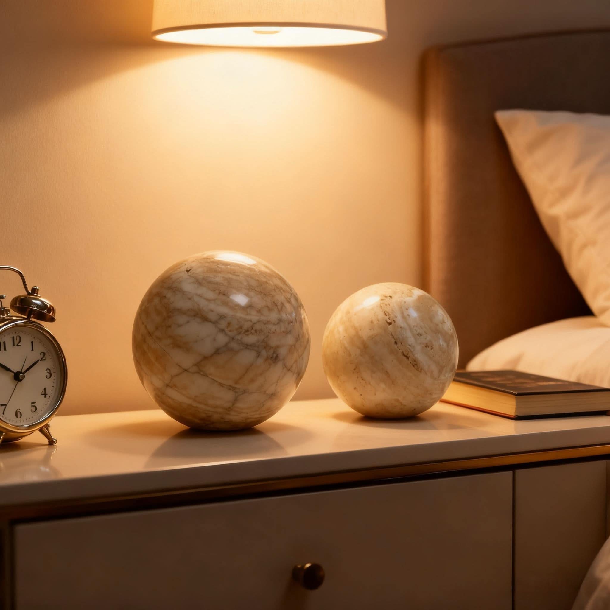 Handcrafted Travertine Marble Sphere Decorative Piece