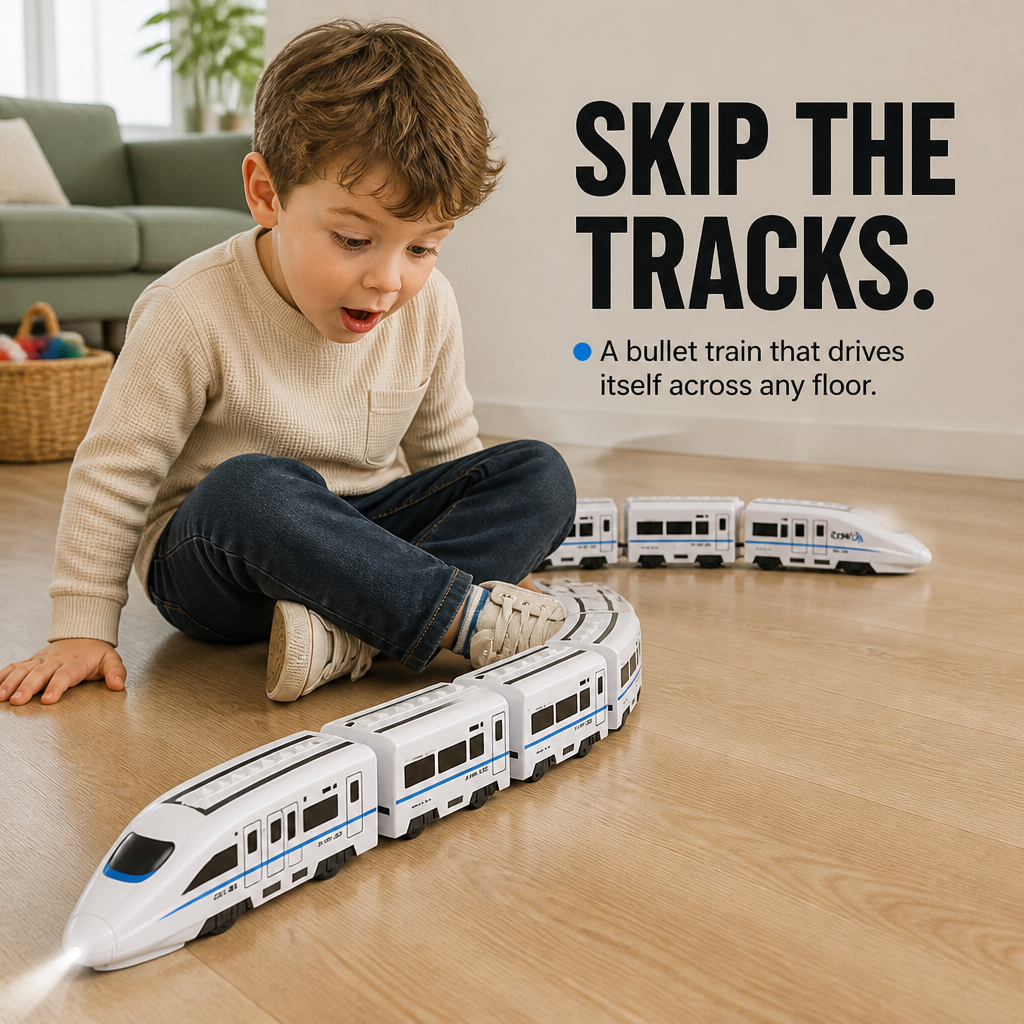 TrackMaster™ — Bypass the Tracks and Launch a Curving Bullet Train Anywhere