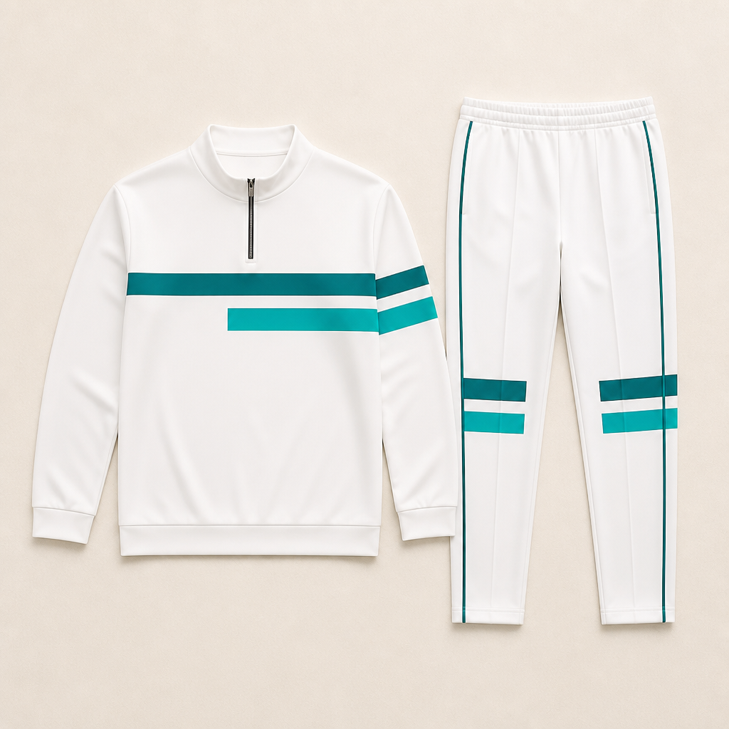 RevitaFit™ – Striking Color-Block Two-Piece Set with Half-Zip Mock Neck