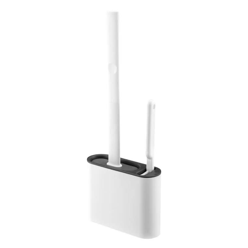 Silicone Toilet Brush Set with Flat Head