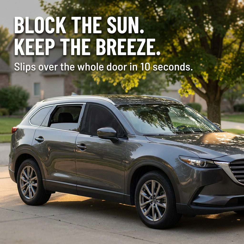 VentiShade™ — Slip on the Door, Block Sunlight, Let the Breeze In