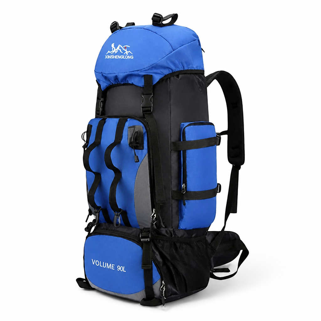 90L Water-Resistant Hiking Backpack (Ergonomic Straps)