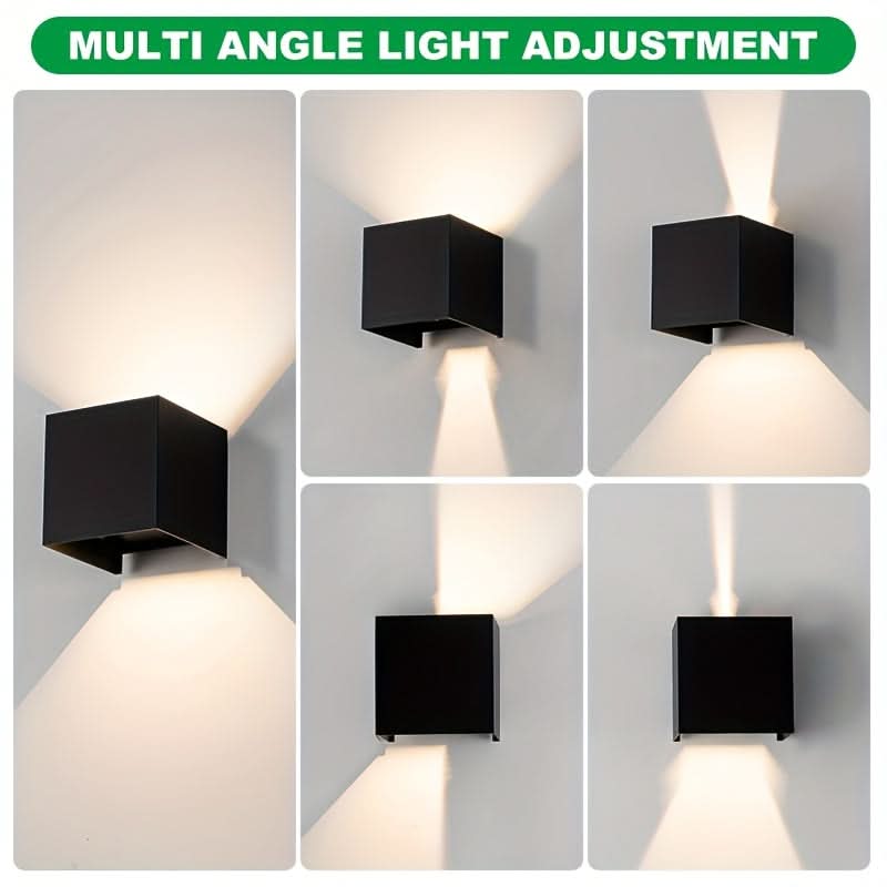 Square Outdoor Wall Light - Vertical and Horizontal Design