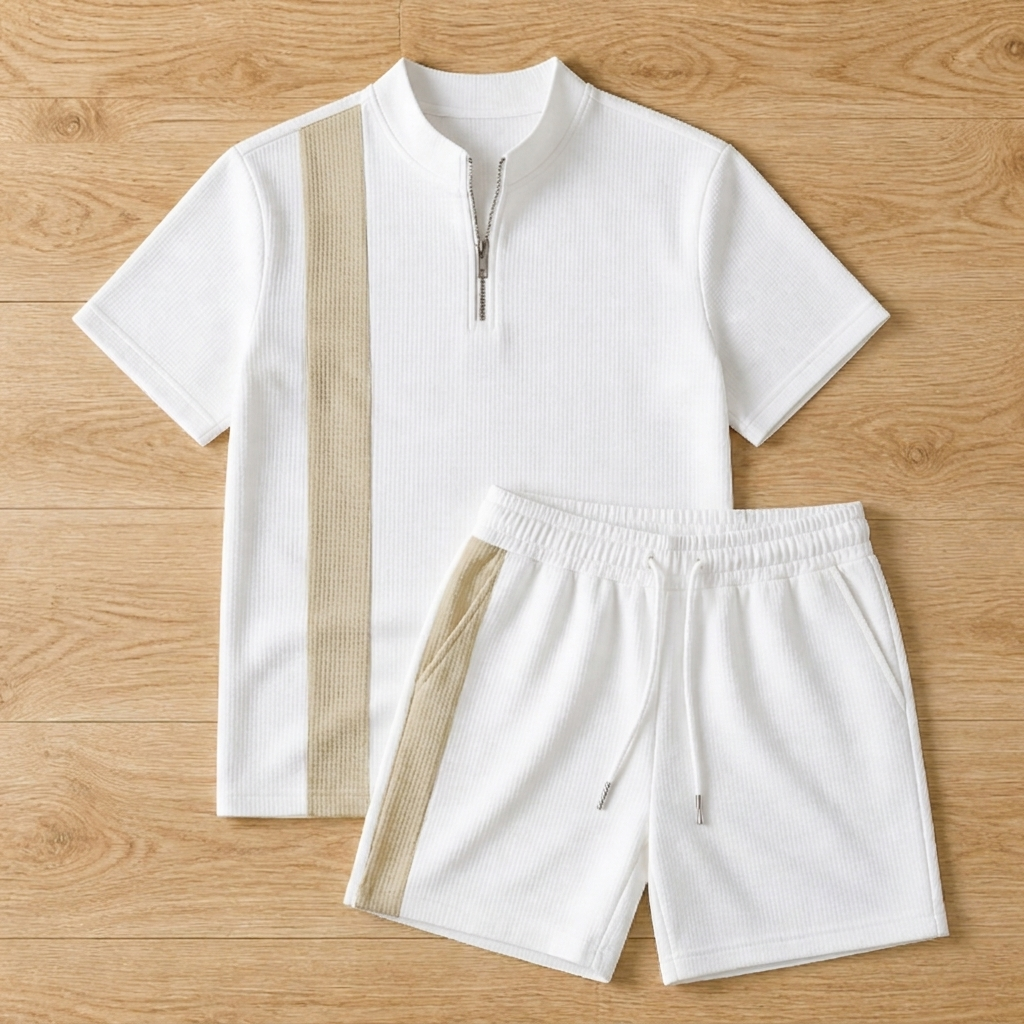 Zip-Collar Shirt & Shorts Set™ — Feel Fresh, Move Freely, Command Every Moment