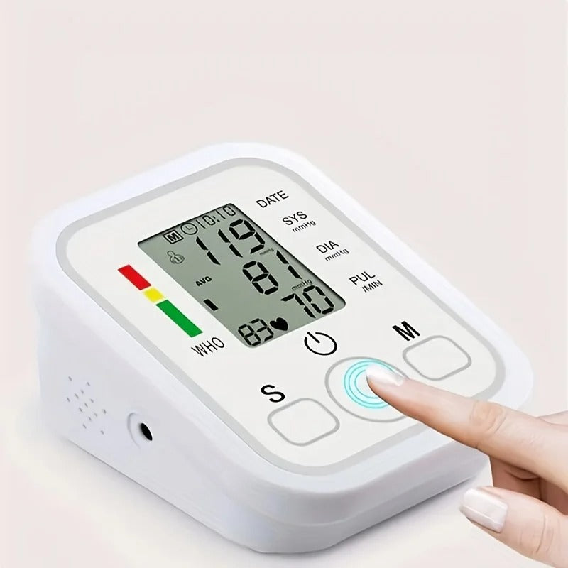 Home Digital Blood Pressure Monitor – Large LCD, One-Touch Accuracy, Dual User Memory