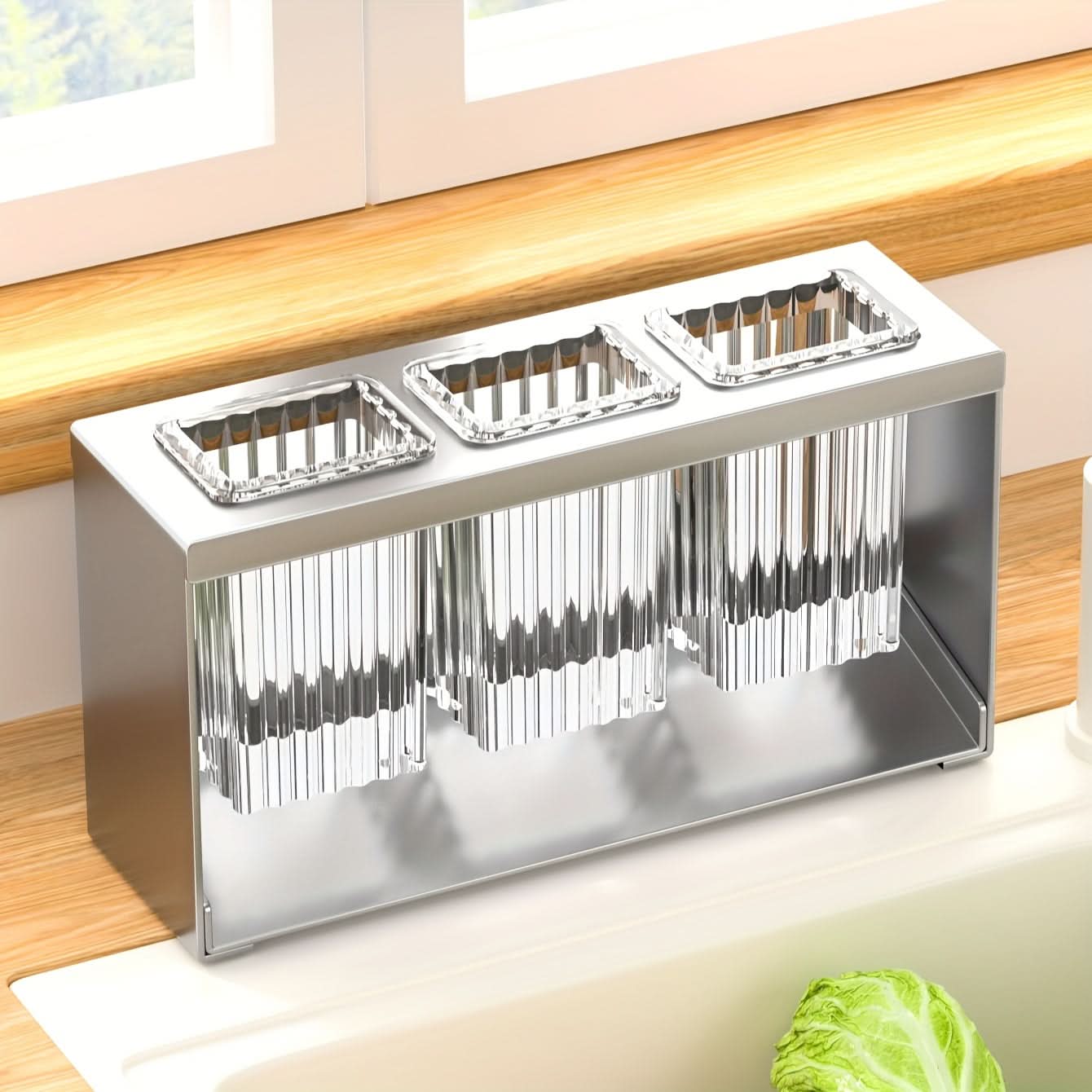 Kitchen Chopstick Holder with Water Drain Feature