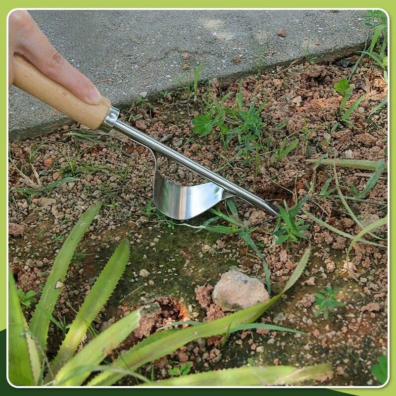 Ergonomic Stainless Steel Tool for Weed Removal – No Bending Required