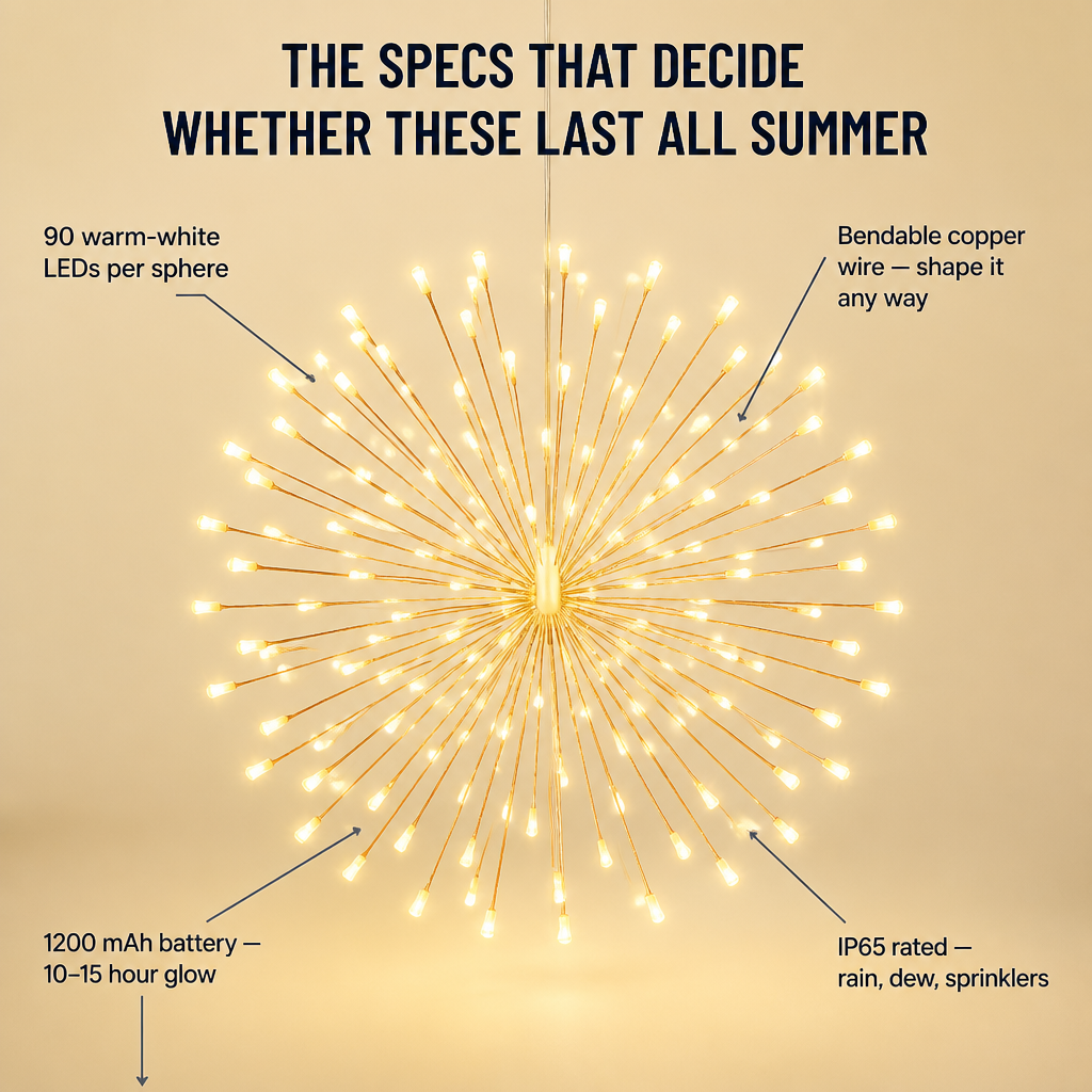 LumaSphere™ — Suspend Twinkling Solar Firework Lights Over Any Patio or Garden