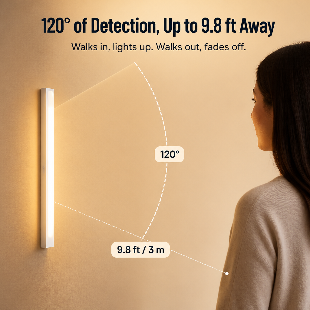LumaSense™ — Illuminate Any Dark Closet, Hallway or Staircase Without Wiring