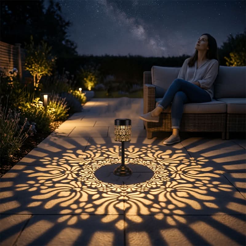 Solar-Powered LED Garden Lamp in Peony Flower Design for Outdoor Use