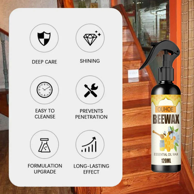 Natural Surface Care Spray with Beeswax for Wood Maintenance