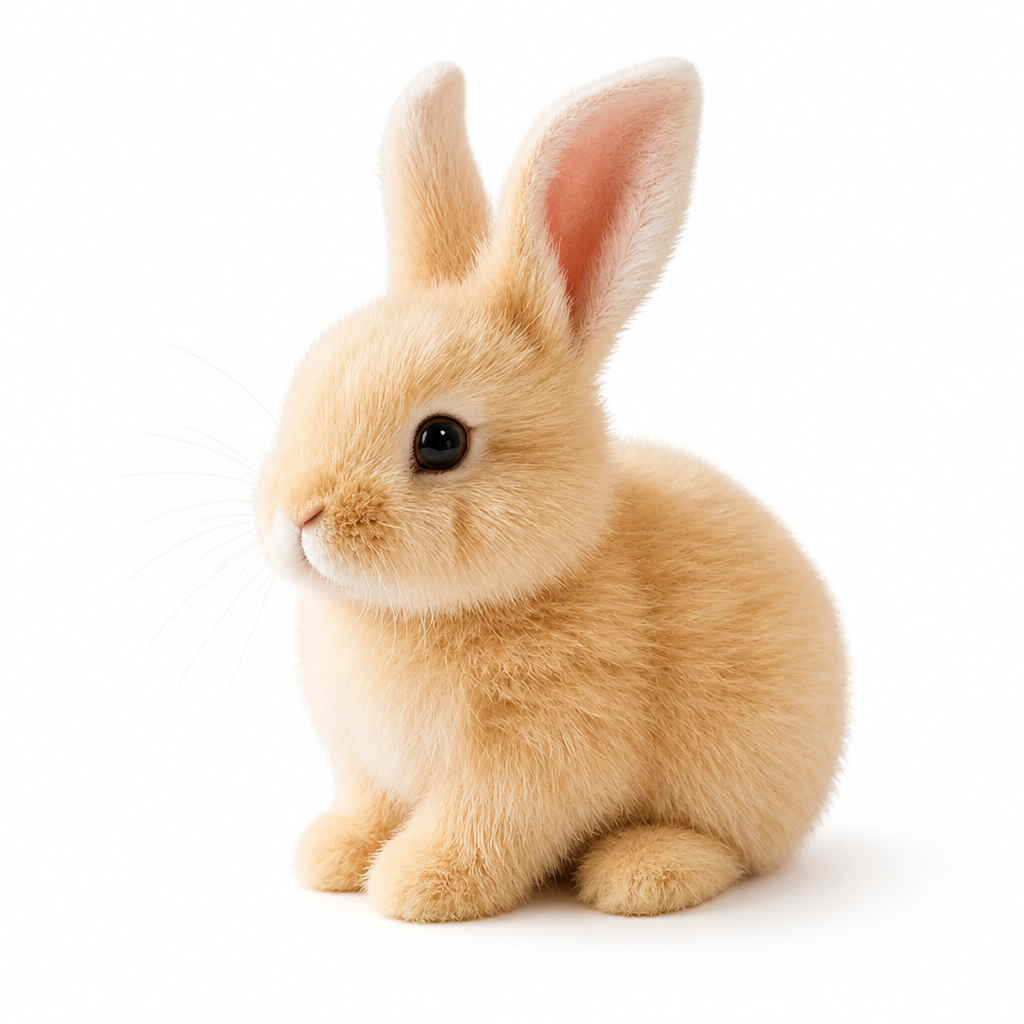 Lifelike Hopping Non-Toxic Plush Bunny (Handcrafted)