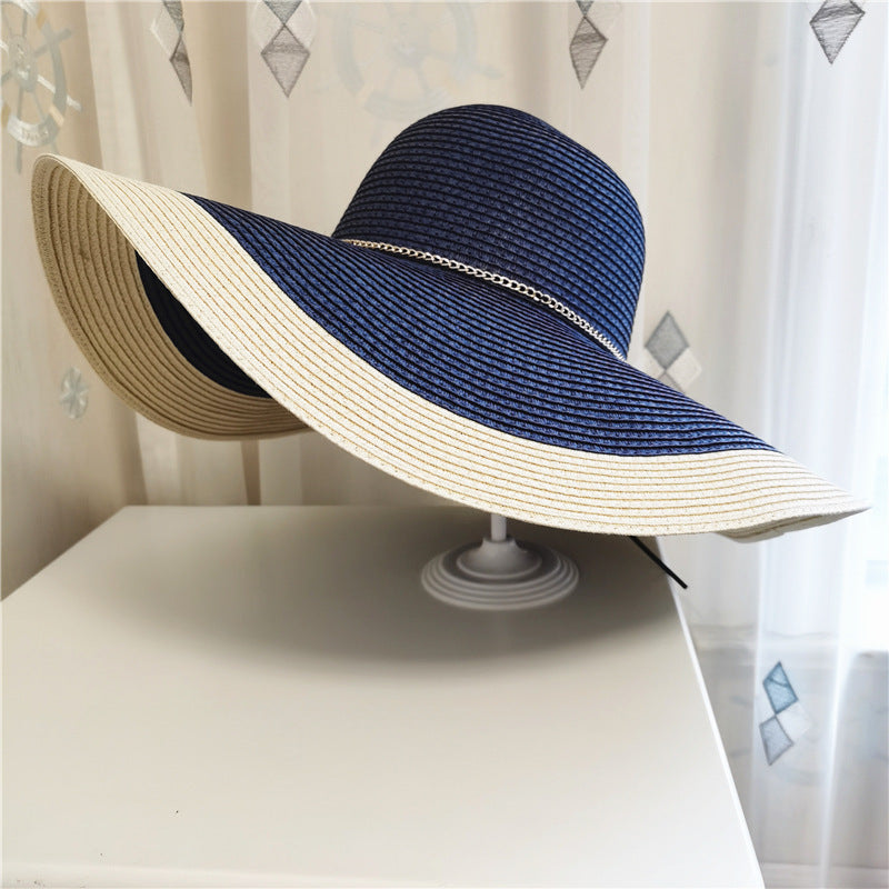 Wide Brim Straw Hat – Stylish Design with UV Protection