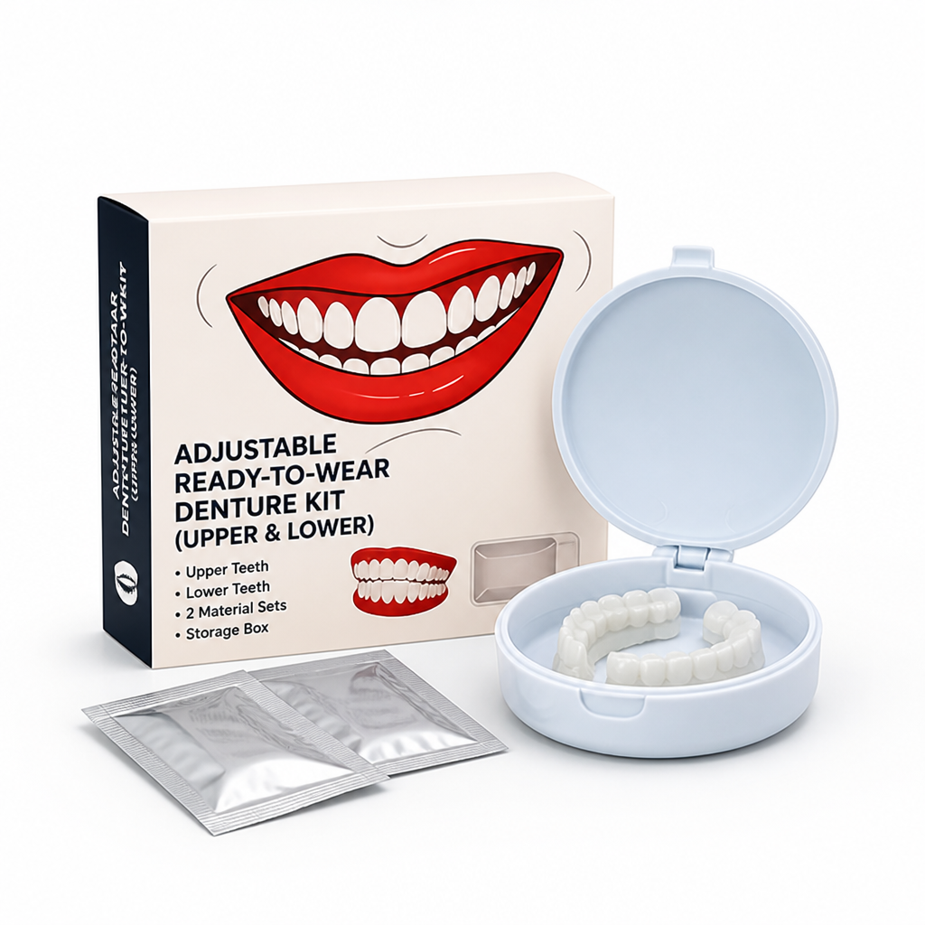 Adjustable Ready-To-Wear Denture Kit (Upper & Lower)