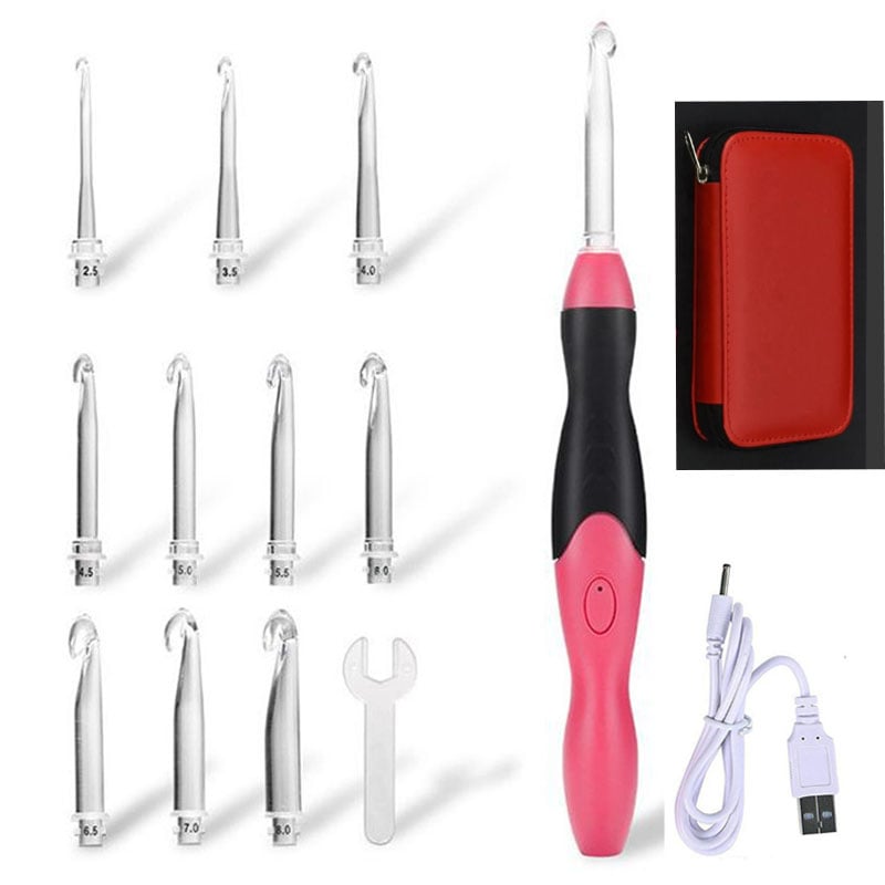 Interchangeable Tip LED Crochet Hook Set