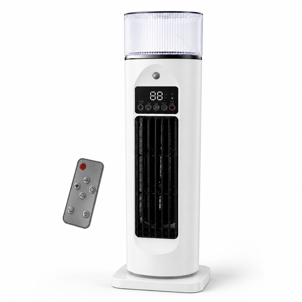 Portable 4-in-1 Remote-Control & Timer Room Cooler