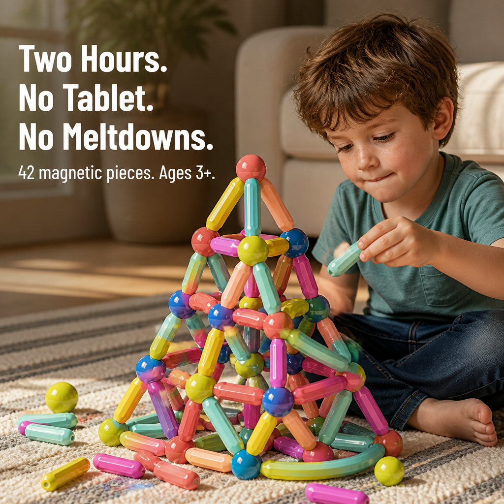 BrillioBlocks™ — Trade Screen Tantrums for Two-Hour Magnetic Build Times
