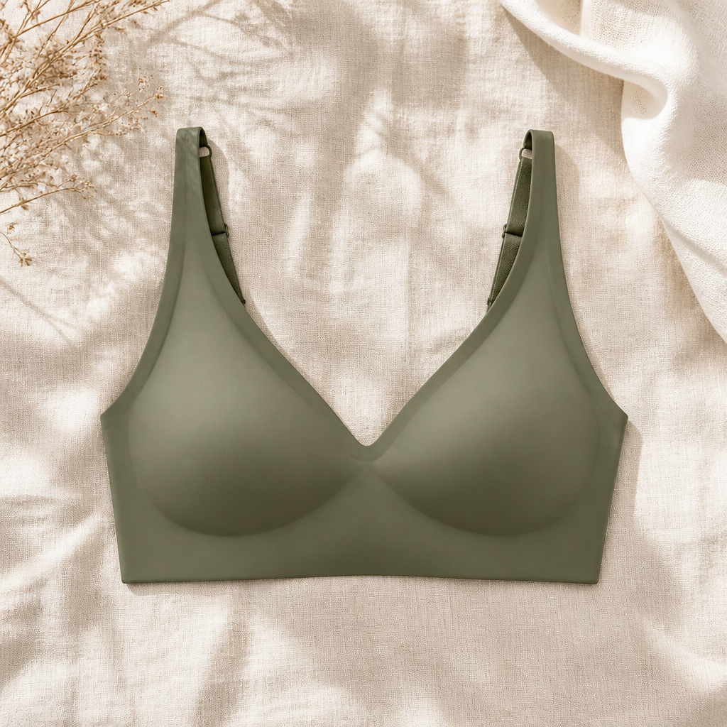 LumiFit™ – Wireless Seamless Bra with Softly Padded V-Neck Cups