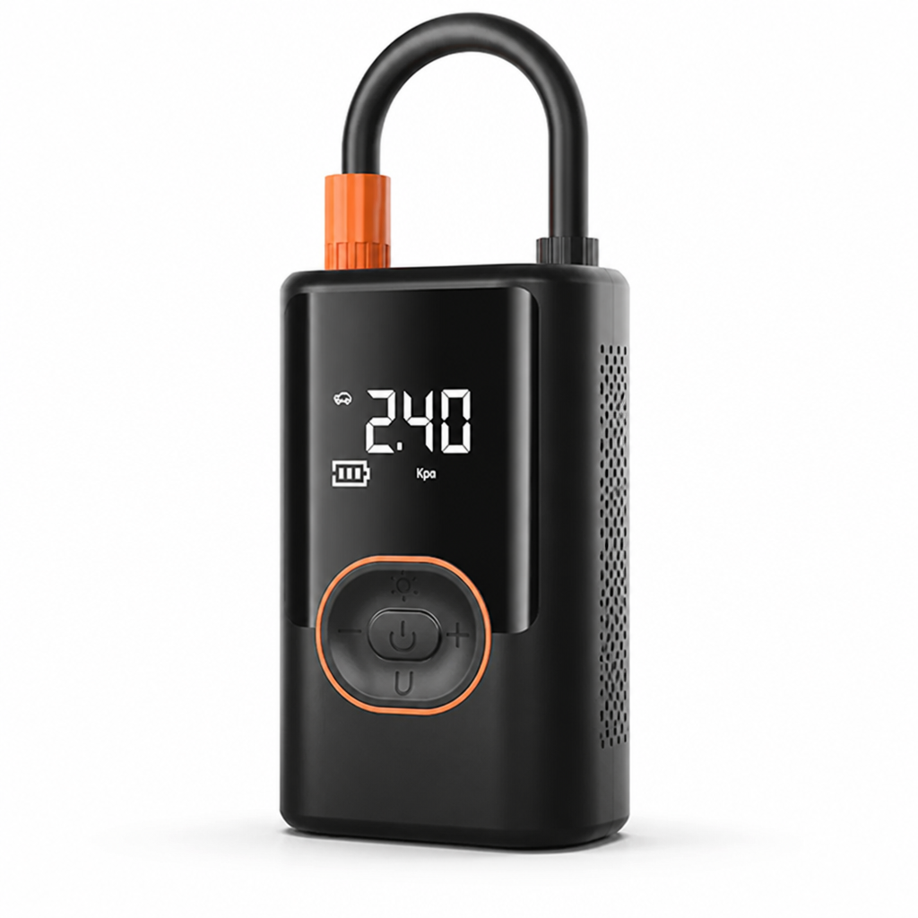 Digital LCD Auto-Shutoff USB-Rechargeable Tire Pump